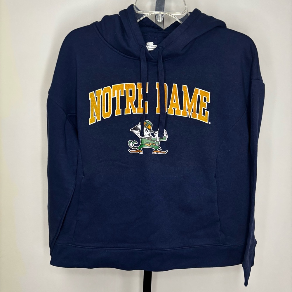 Fanatics Notre Dame Navy Women’s Ladies Large Sweatshirt Hoodie - Picture 2 of 6